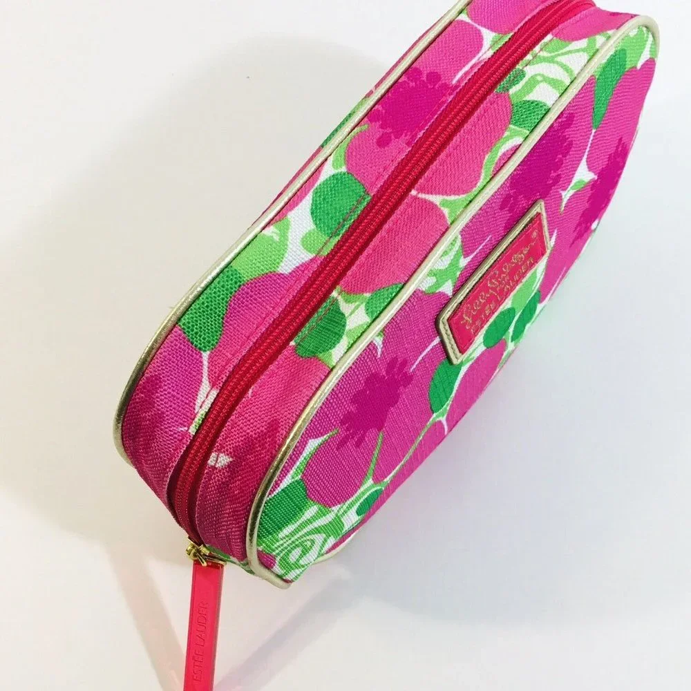 Lilly Pulitzer For Estee Lauder Floral Cosmetic Makeup Bag